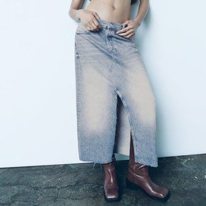 Zara Maxi Denim Skirt